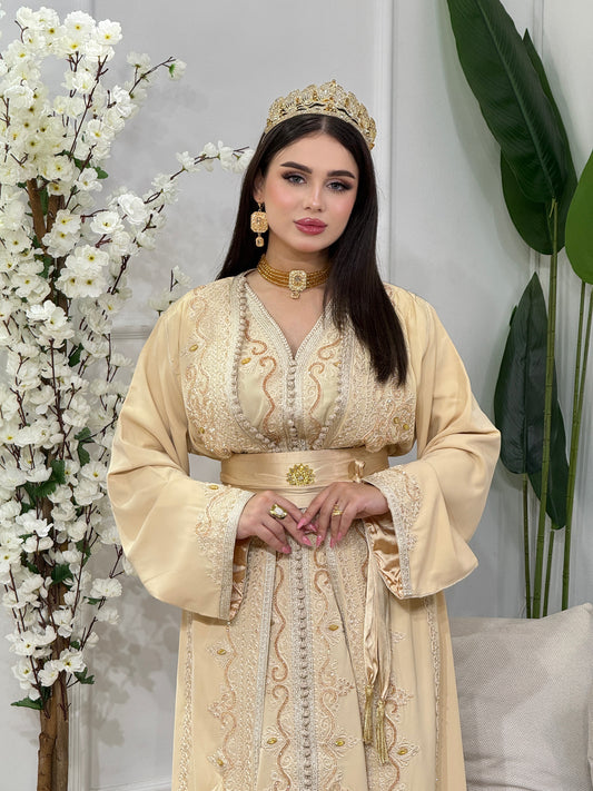 Caftan Samar – Ensemble 2 pièces brodé et perlé