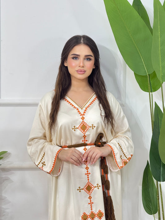 Robe Kahina – Élégance et confort en tissu Mlifa