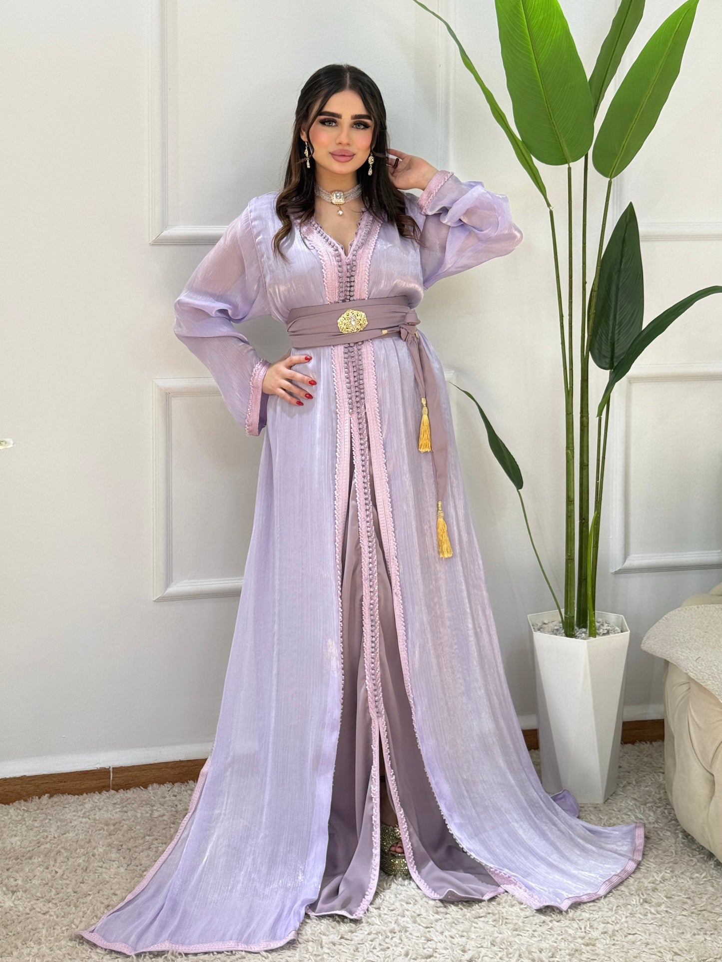Caftan Organza 2 Pièces – Élégance & Légèreté