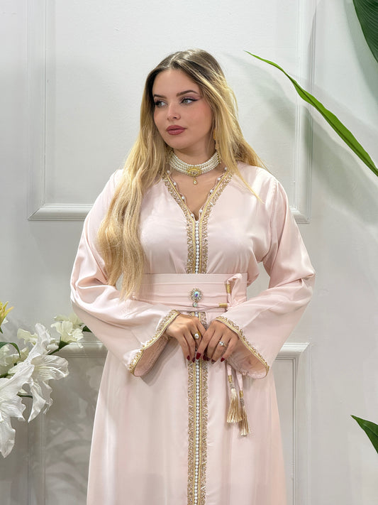 Caftan Sarah en crêpe – Plusieurs couleurs disponibles