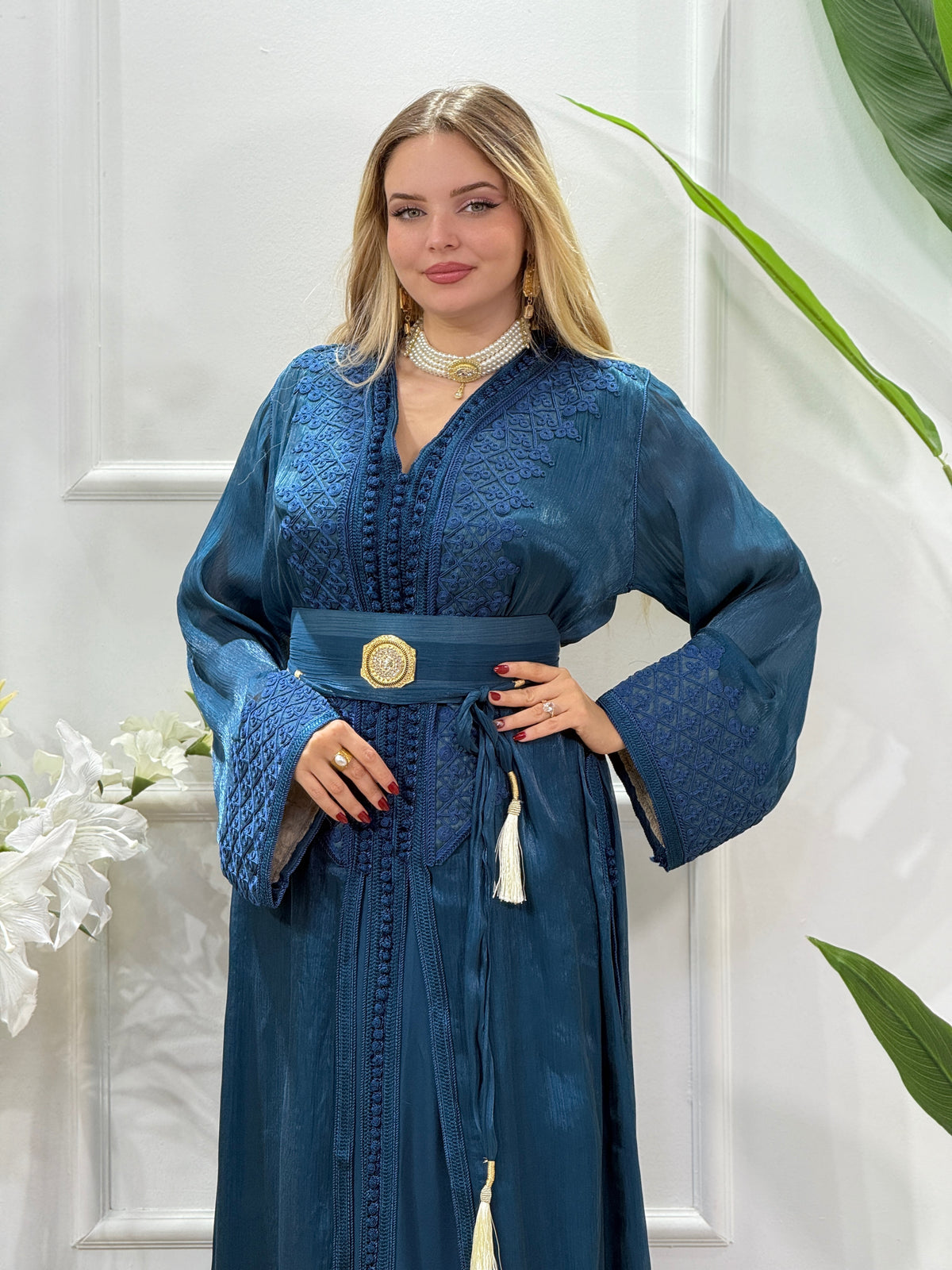 Caftan Farah – Bleu profond