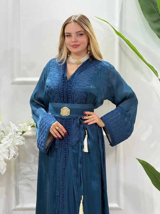 Caftan Farah – Bleu profond