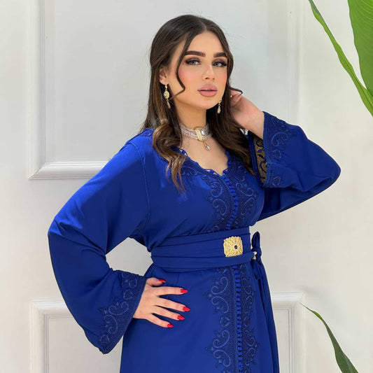 Caftan Assala – Bleu roi 💙