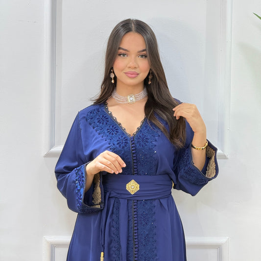 ✨ Caftan Farah Bleu