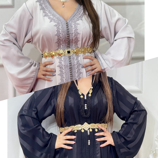 Ceinture Dorée Orientale – Accessoire Élégant pour Caftan