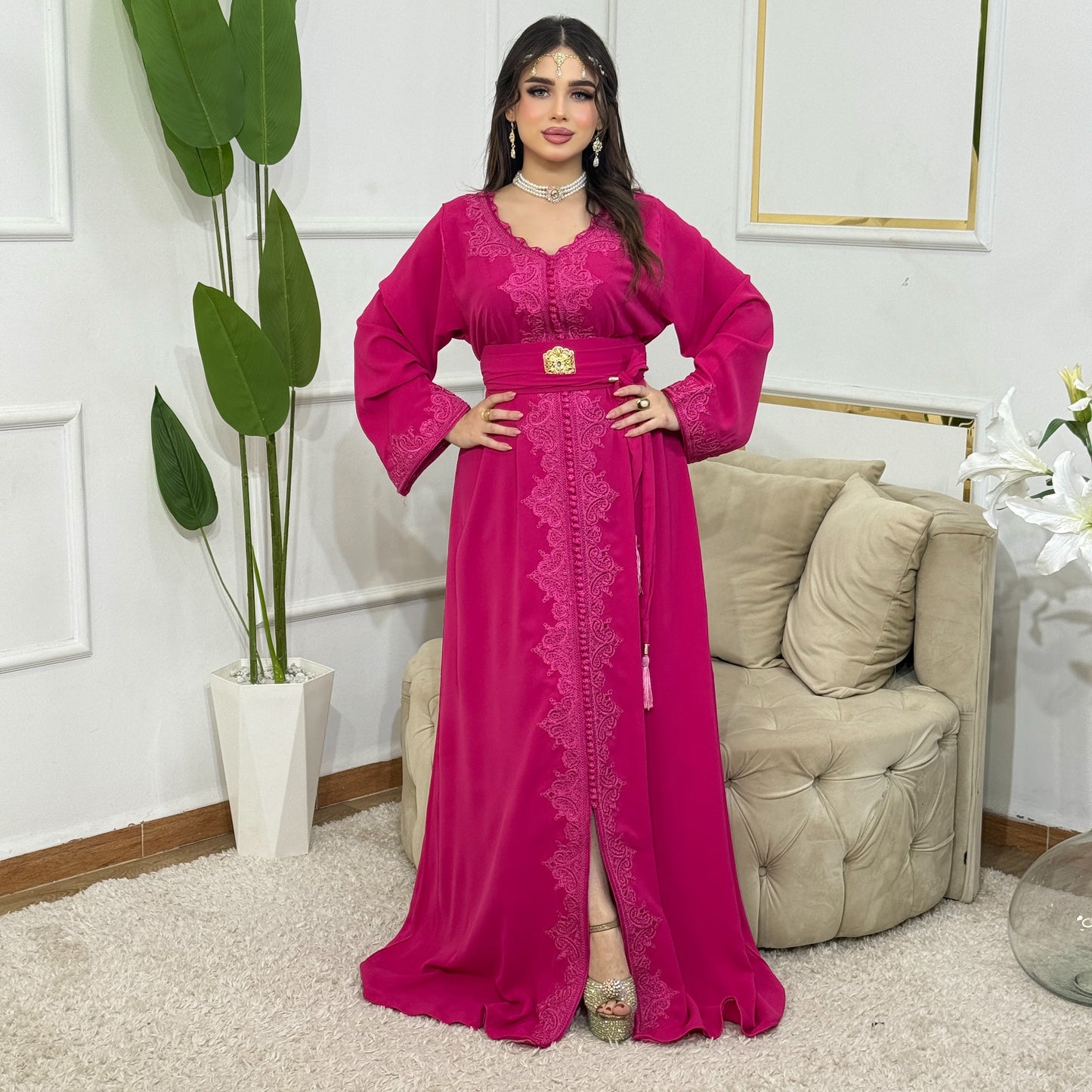 Caftan Assala – Fuchsia