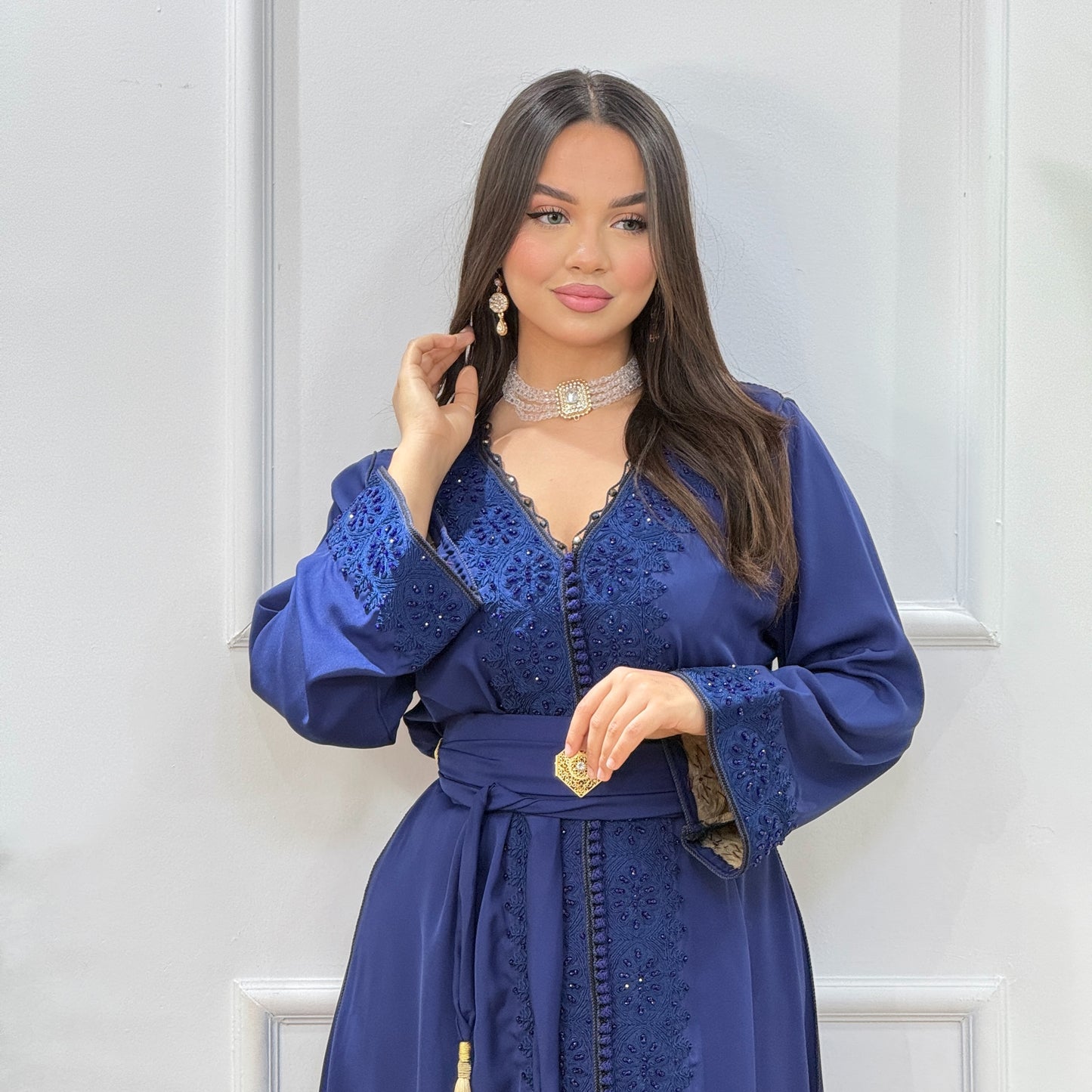✨ Caftan Farah Bleu