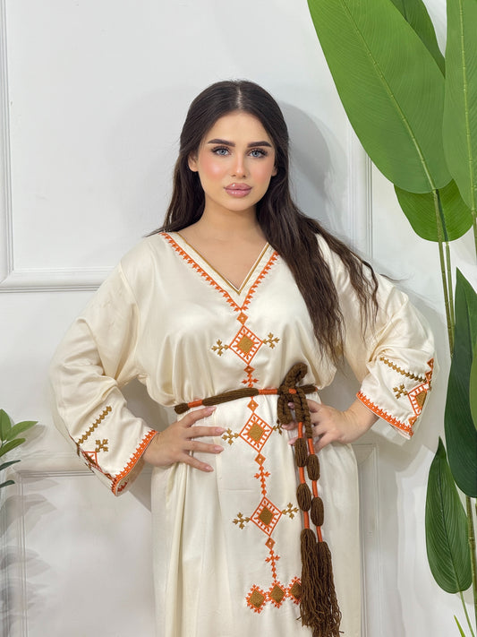 Robe Kahina – Élégance et confort en tissu Mlifa