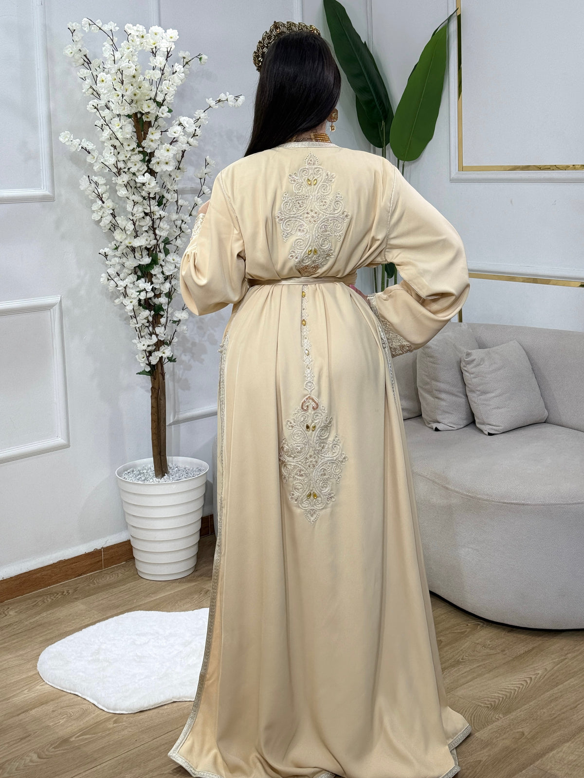 Caftan Samar – Ensemble 2 pièces brodé et perlé