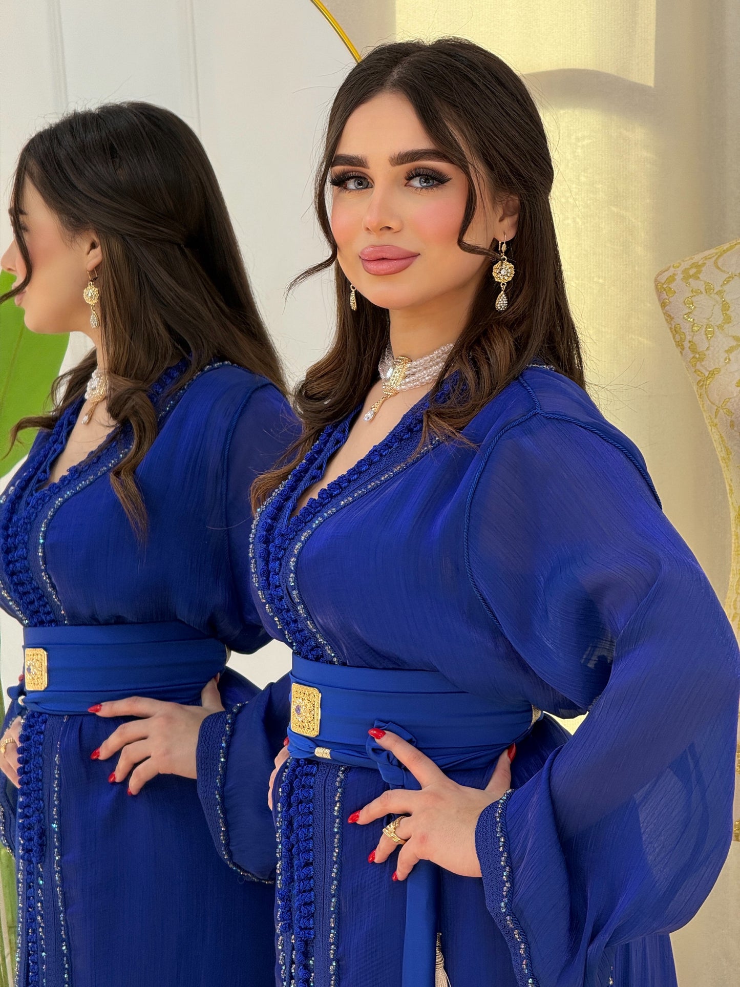 Caftan Organza 2 Pièces – Élégance & Légèreté