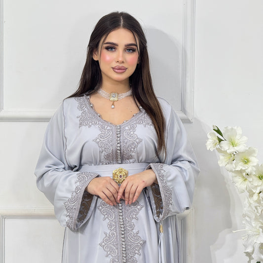 Caftan Assala – Gris Perle