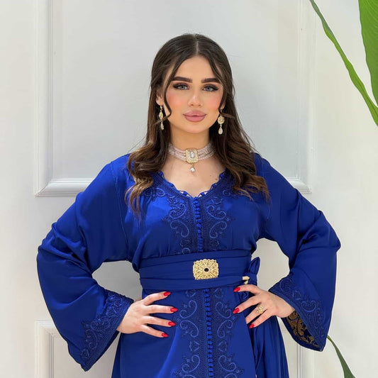 Caftan Assala – Bleu roi 💙