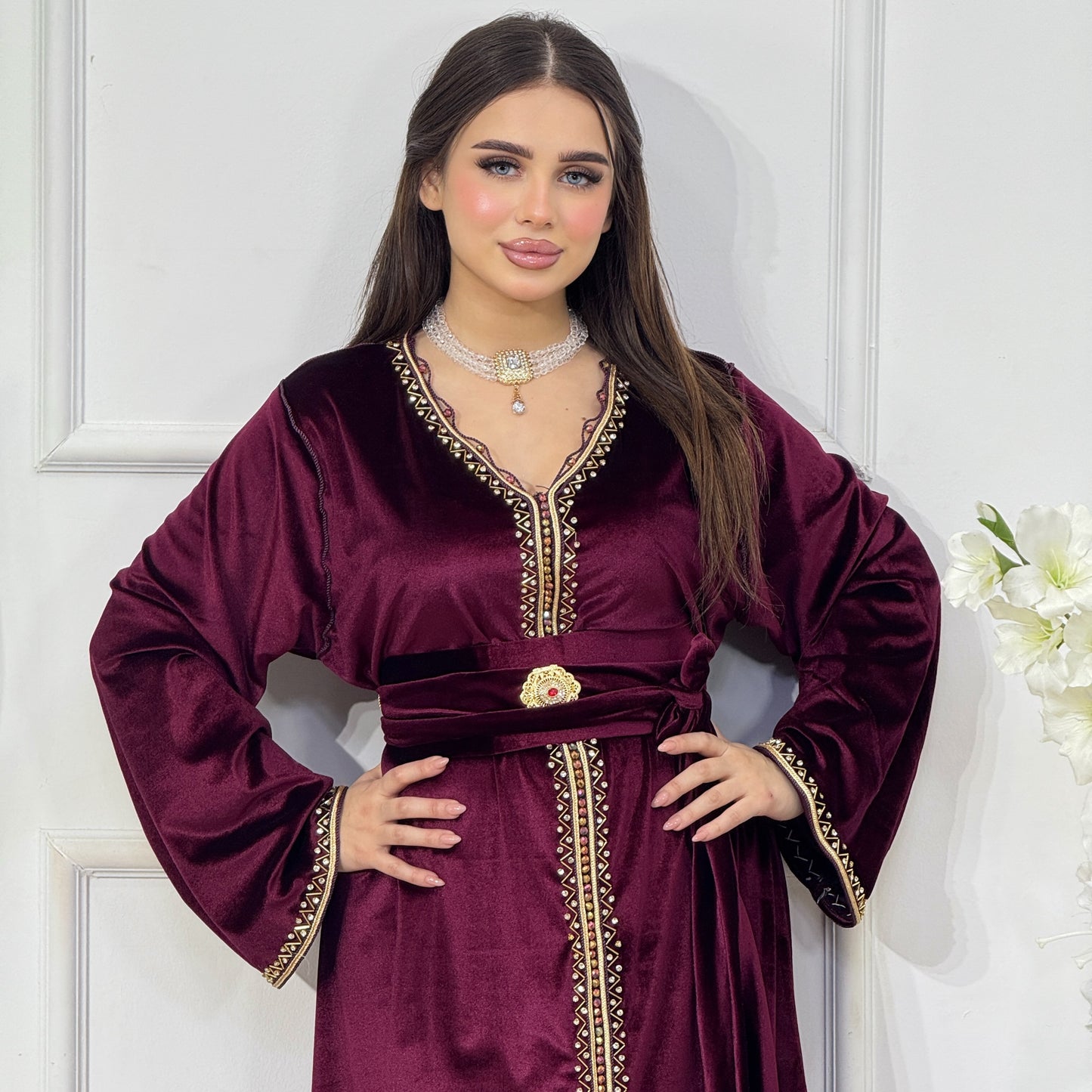 قفطان مخملي أنيق